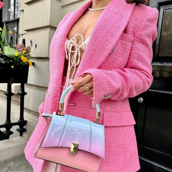 Zara pink tweed double breasted blazer barbie - Picture 11 of 13